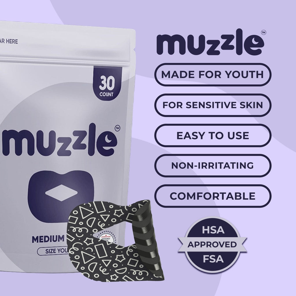 Muzzle® Mouth Tape For Kids (Medium Hold)