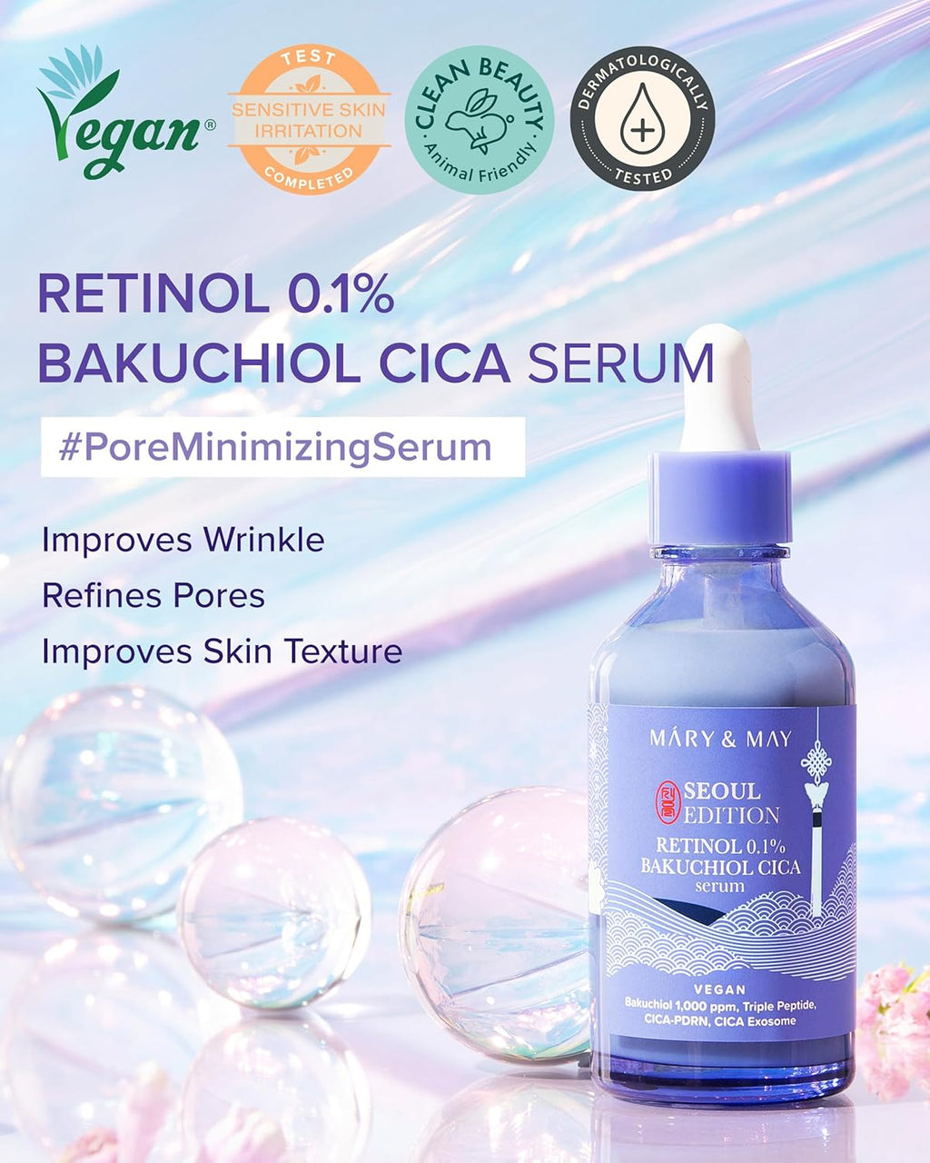 Mary & May Vegan Retinol 0.1% Bakuchiol Cica Serum
