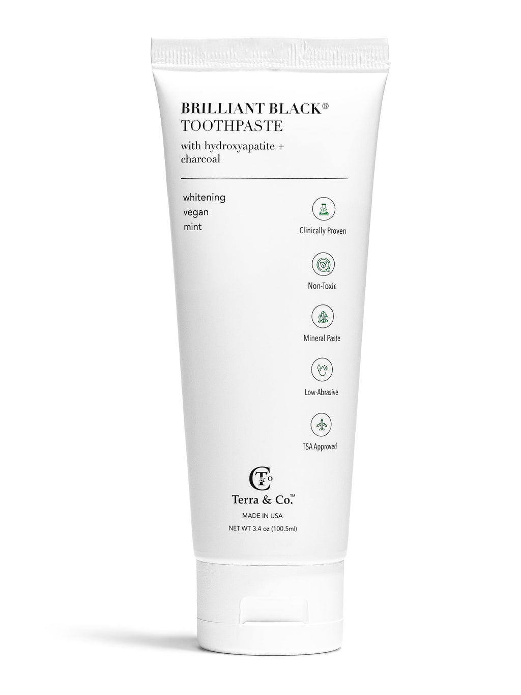 Brilliant Black® Whitening Toothpaste with Hydroxyapatite & Charcoal 3.4 oz