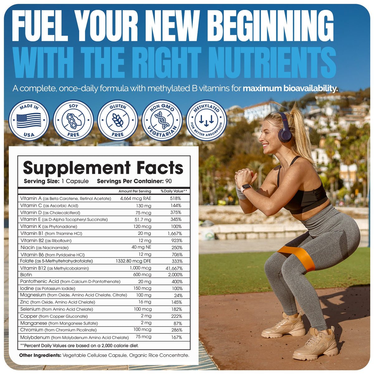 Shiny Leaf Methylated Bariatric Multivitamin Without Iron