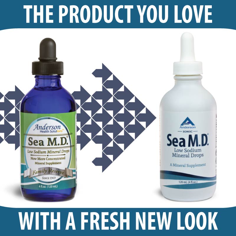 Sea M.D. Concentrated Trace Mineral Drops 120 ml & 550 ml Bundle