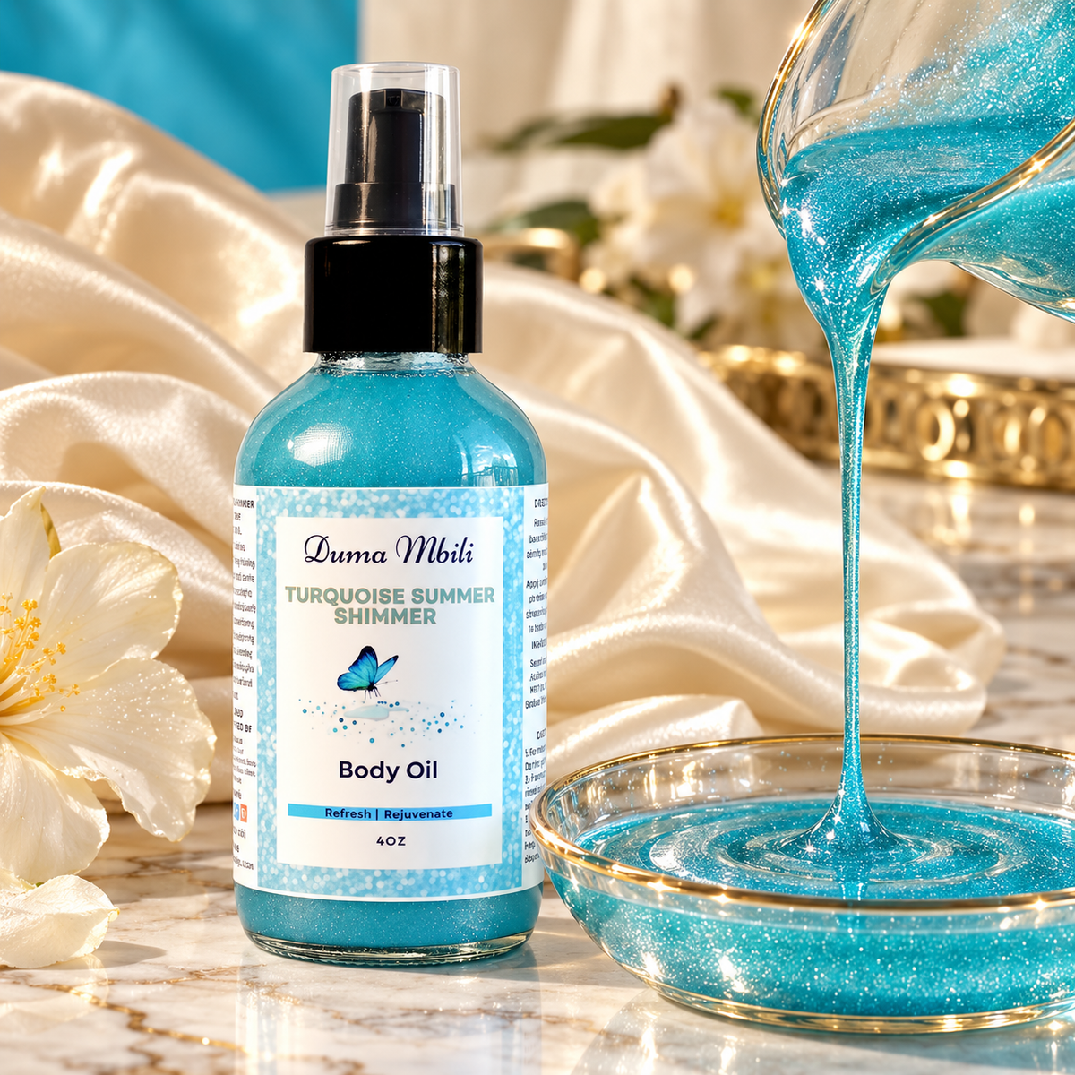 Turquoise Summer Shimmer Body Oil