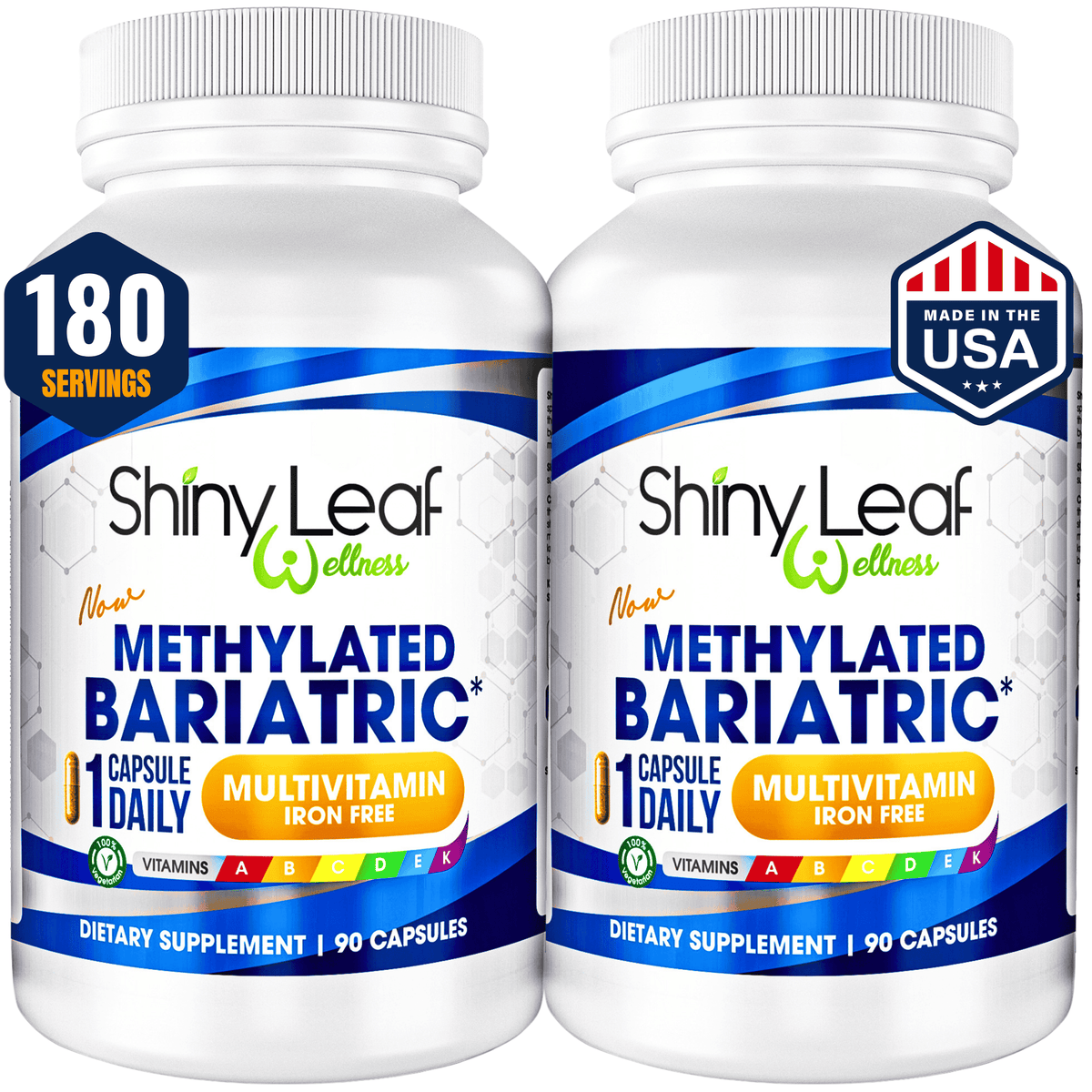 Shiny Leaf Methylated Bariatric Multivitamin Without Iron